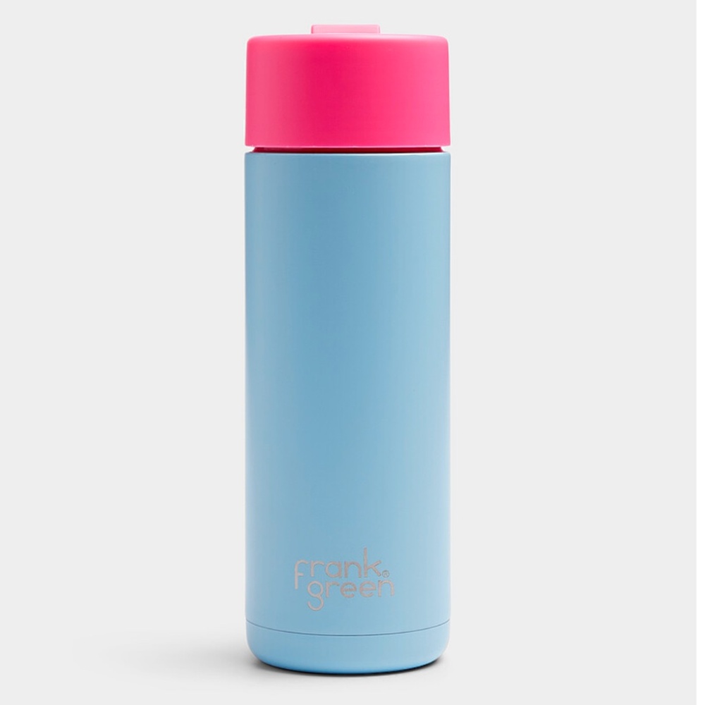 Frank Green light blue and pink 20 oz insulated bottle NWT